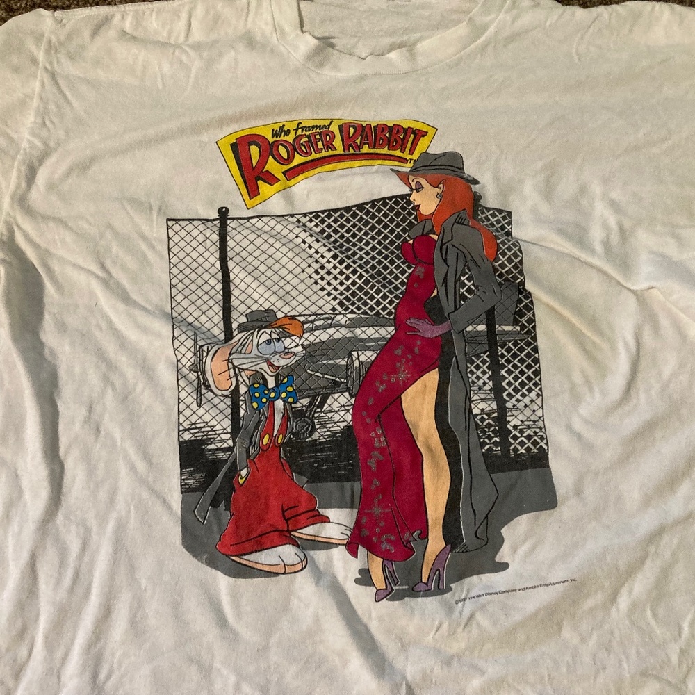 xl Roger Rabbit Jessica Rabbit T shirt made in usa